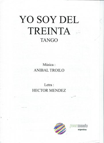 Yo Soy Del Treinta Piano Sheet Music