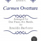 Carmen Overture 1 Piano, 6 Hands/Mid-Intermediate Level