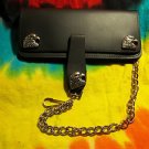 Biker/Trucker Wallet with Chain and key holder  with EAGLE HEAD  SNAPS