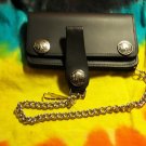Biker/Trucker Wallet with Chain and key holder  with BUFFALO NICKEL  SNAPS