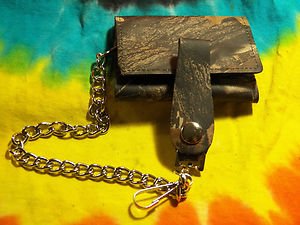 CAMO Biker/Trucker TRI FOLD Wallet with Chain and key holder  with PLAIN  SNAPS