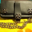Biker/Trucker Wallet with Chain and key holder  with IRON CROSS  SNAPS