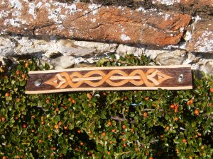 Tri-colour Bracelet or Wriststrap with Celtic Knot pattern#1