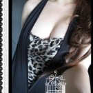 New Sexy Black Leopard Halterneck Clubwear Mini Dress