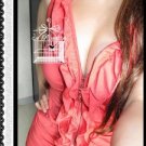 New Sexy Hot Pink Ruffles Zip Up Mini Party Dress