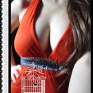 New Sexy Red Shiny Bling Deep V Clubwear Mini Dress M