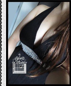 Sexy Black Sequin Bling Deep V Clubwear Mini Dress M
