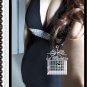 Sexy Black Sequin Bling Deep V Clubwear Mini Dress M