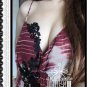 New Sexy Color Bleach Red Beach Party V Neck Dress SML