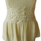 New Sexy Beige Sequin Steel Boned Corset Top Clubwear