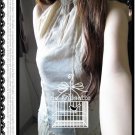 New Sexy Elegant Sleeveless Vintage Beige Lace Dress M
