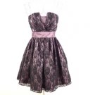 New Sexy Purple Padded Lace Evening Formal Gown Dress