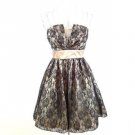 New Sexy Beige Padded Lace Evening Formal Gown Dress