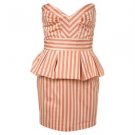 New Sexy Vintage Syle Pink Stripes Clubwear Mini Dress
