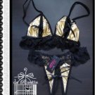 New Sexy Set of Lingerie: Golden Lingerie + Thigh Highs