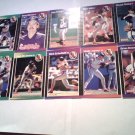 10 Card Lot MLB 1989 DonRuss BaseBall Trading Cards Chill Davis, Greg Minton...
