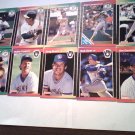 10 Card Lot MLB 1989 DonRuss BaseBall Trading Cards Jose Canseco,Jim Gantner...