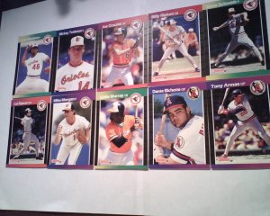 Tony Armas,Cal Ripken...10 Card Lot Major League Baseball 1989 DonRuss Trading Cards