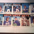 Tim Teufel,Lou Piniella,Randy Niemann...10 Card Lot MLB Topps 1986 BaseBall Cards