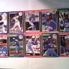 Jesse Barfield,Dave Stieb,Kelly Gruber,Lloyd Moseby...10 Card Lot 1989 MLB DonRuss