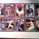 Tom Browning,Eric Davis,Shane Rawley...10 Card Lot 1989 MLB DonRuss