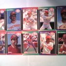 Bo Diaz,Chris Sabo,Rob Dibble,Jeff Treadway...10 Card Lot 1989 MLB DonRuss