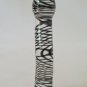 NEW Glass Massager - 6" Curved Dildo Dong Anal Plug, G-Spot, Black Spiral Line, Black/Clear, G-068