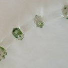 NEW Glass Massager-10" Curved Dildo Dong Anal Plug, Dbl Heads, 2 Emerald Beaded Knobs, G-069