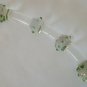 NEW Glass Massager-10" Curved Dildo Dong Anal Plug, Dbl Heads, 2 Emerald Beaded Knobs, G-069