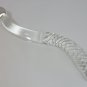 NEW Glass Massager-9" Curved Wand Dong Dildo, Double Ends, Clear Spiral G-019