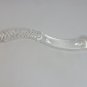 NEW Glass Massager-9" Curved Wand Dong Dildo, Double Ends, Clear Spiral G-019