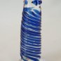 NEW Glass Massager-Curved Dildo Dong Anal Plug, Red Blue Spiral, 6 3/4" G-071