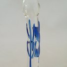 NEW Glass Massager-6 3/4" Curved Dildo Dong Anal Plug W/Base, Engraved Branch Shaft G-072