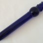 NEW Glass Massager-8" Straight Dildo Dong Anal Plug W/Beaded Handle, Double Heads, Dark Blue G-074