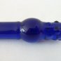 NEW Glass Massager-8" Straight Dildo Dong Anal Plug W/Beaded Handle, Double Heads, Dark Blue G-074