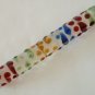 NEW Glass Massager-7 1/2" Straight Dildo Dong Anal Plug, Double Heads, Multiple Color Beads G-075
