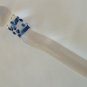 NEW Glass Massager-8 1/4" Curved Dildo Dong Anal Plug, Double Heads, Blue Beads G-078