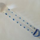NEW Glass Massager-8" Slightly Curved Dildo Anal Plug, Engraved Love Arrow, Beads G-079