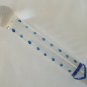 NEW Glass Massager-8" Slightly Curved Dildo Anal Plug, Engraved Love Arrow, Beads G-079