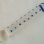 NEW Glass Massager-8" Slightly Curved Dildo Anal Plug, Engraved Love Arrow, Beads G-079