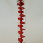 NEW Glass Massager-7" Curved Dildo Dong Anal Plug With Base, Red Helix, Red/Clear G-080