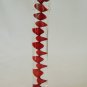 NEW Glass Massager-7" Curved Dildo Dong Anal Plug With Base, Red Helix, Red/Clear G-080