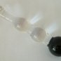 NEW Glass Massager-7 1/4" Straight Dildo Anal Plug, Dbl Heads, Big Dark Ball Head G-082