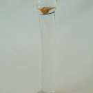 NEW Glass Massager-8 1/4" Curved Dildo Dong Anal Plug W/Base, Floral Head, Clear/Orange/GreenG-086