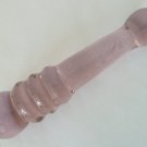 NEW Glass Massager-6 1/2" Tapered Dildo Dong Anal Plug, Double Head, Pink G-087