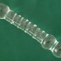 NEW Glass Massager-7 3/4" Curved Dildo Anal Plug, Engraved Spiral Shaft, Double Heads, Clear G-090