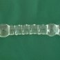 NEW Glass Massager-7 3/4" Curved Dildo Anal Plug, Engraved Spiral Shaft, Double Heads, Clear G-090