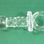 NEW Glass Massager-6 1/2" Spinning Butt Plug with Ring Handle, Clear Beads G-041