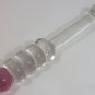 NEW Glass Massager-8" Straight Dildo Dong Anal Plug With Handle, Pink Tip, Clear Wand G-043