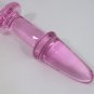 NEW Glass Massager-5" Straight Dildo Dong Anal Plug with Base, Pink G-004